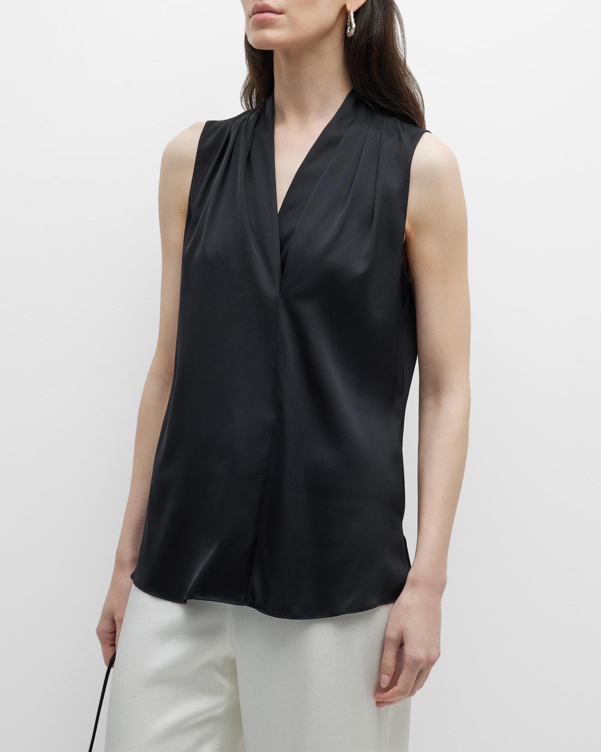 Womens Mila Sleeveless Silk-Blend Blouse Product Image