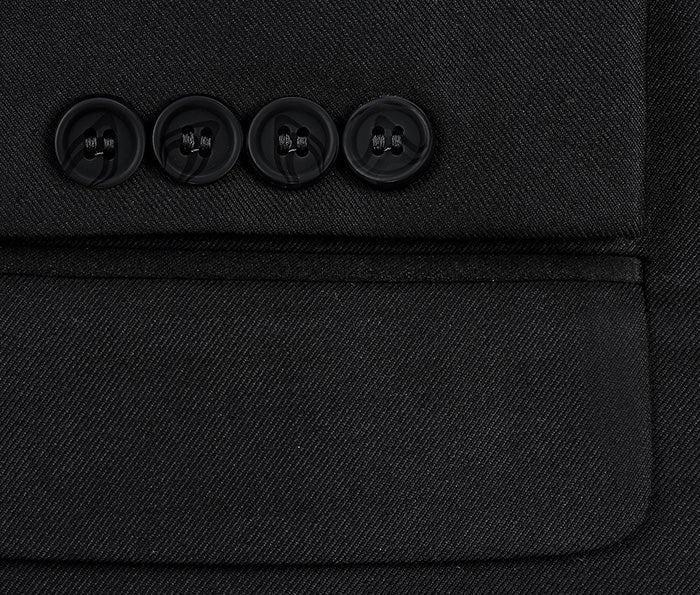 (34R, 38L, 42R, 44R) Regular Fit 2 Piece Black Suit Product Image