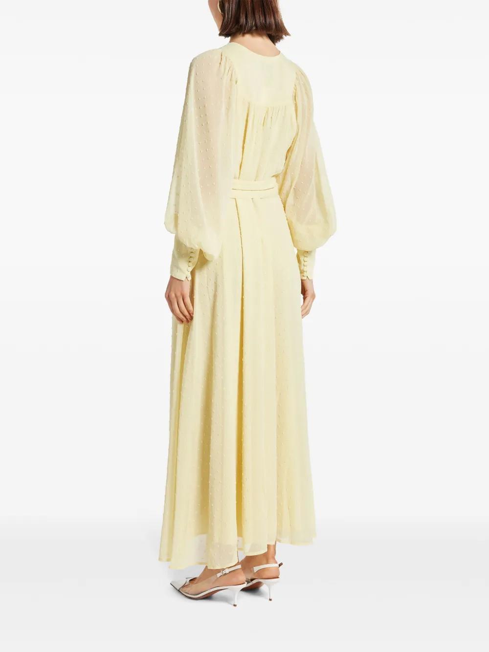 belted V-neck maxi dress Product Image