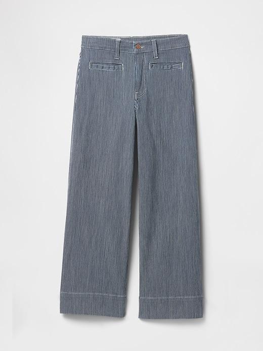 High Rise Stride Wide-Leg Ankle Jeans Product Image