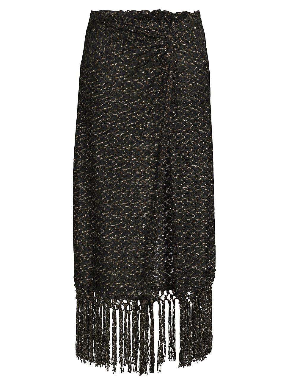 Gaia Crochet-Knit Midi Skirt Product Image