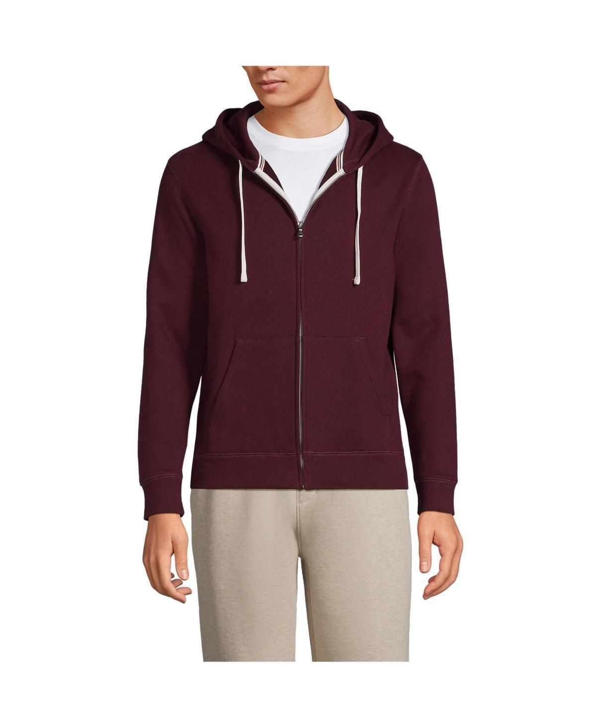 Men's Lands' End Serious Sweats Long Sleeve Full Zip Hoodie, Size: XL, Dark Grey Heather Product Image