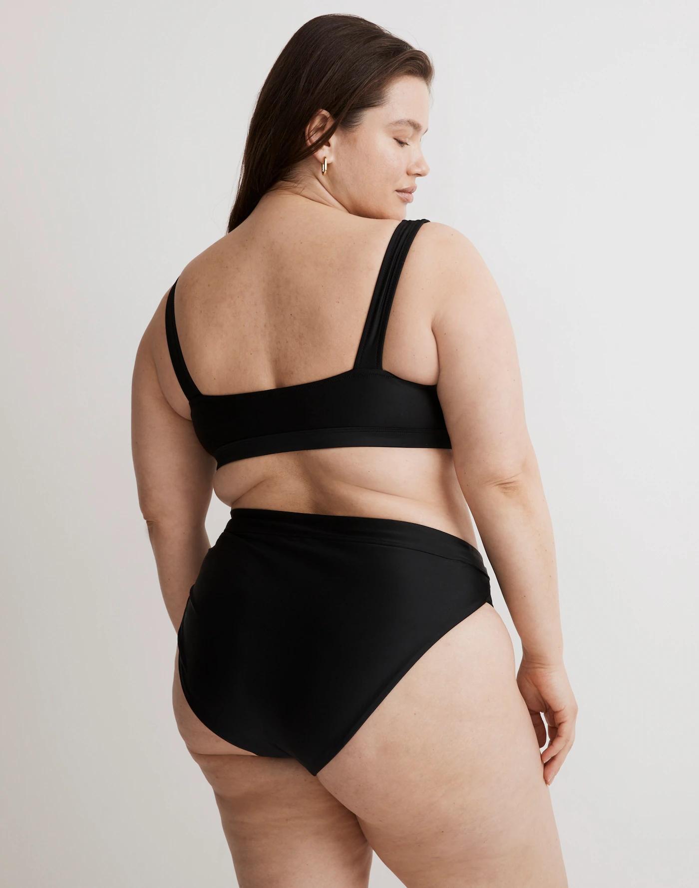 Plus High-Rise Crossover Bikini Bottom Product Image