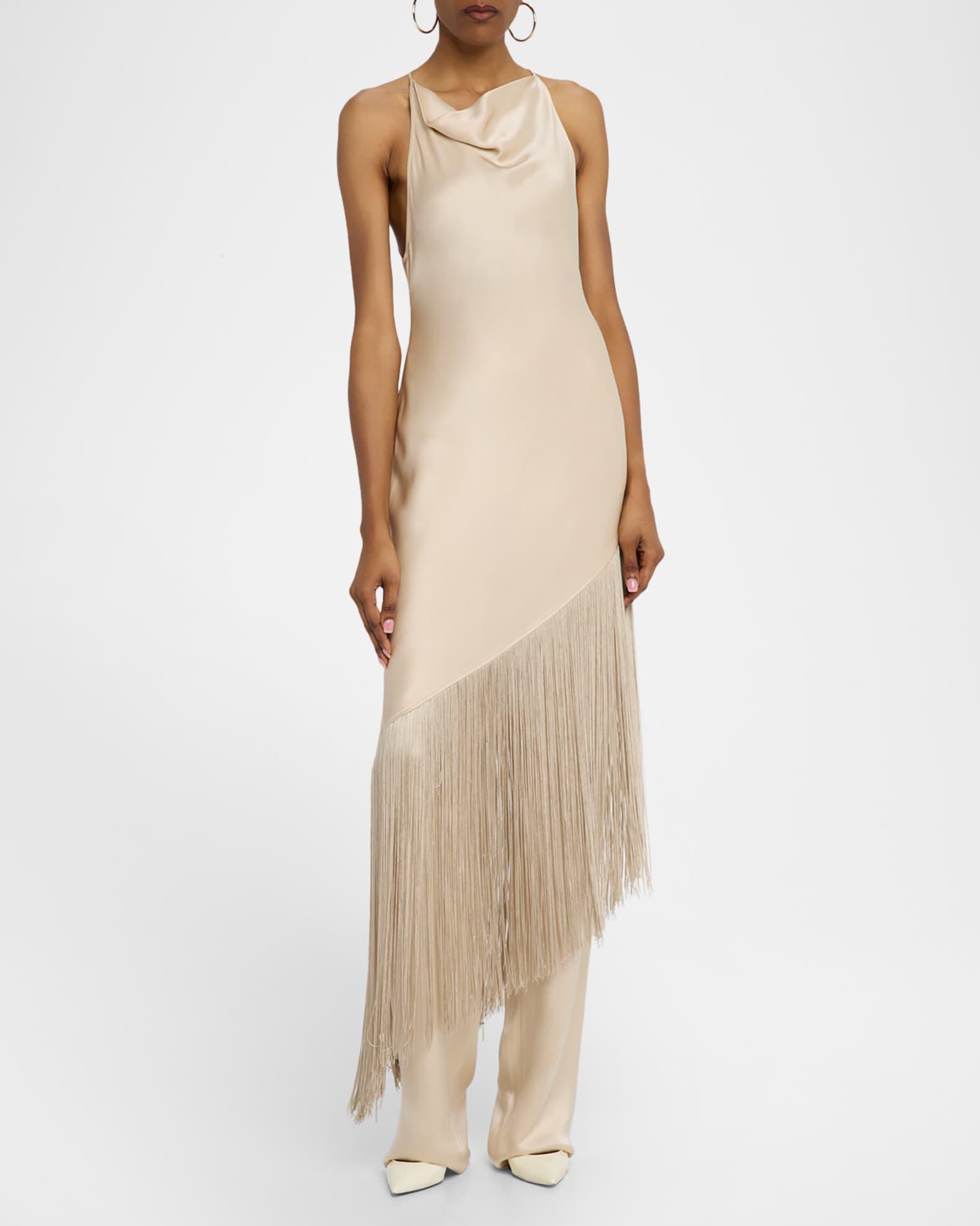 High-Rise Doublefsce Satin Wide-Leg Trousers Product Image