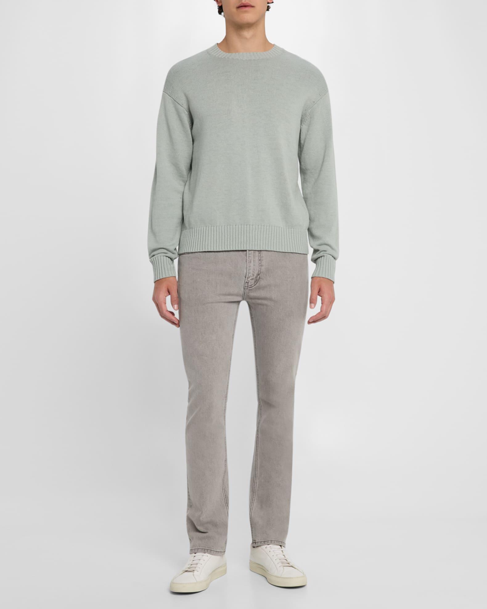 Mens Crewneck Silk-Cotton Knit Sweater Product Image
