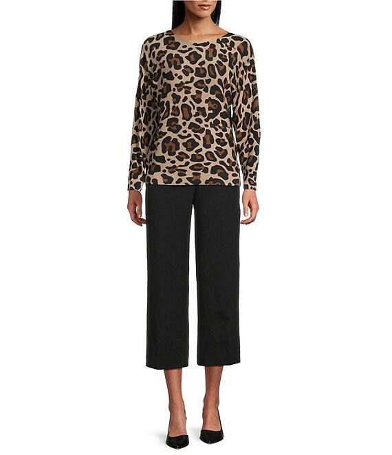 Investments Petite Size the PARK AVE fit Elite Stretch Pull-On Wide Leg Crop Pants Product Image