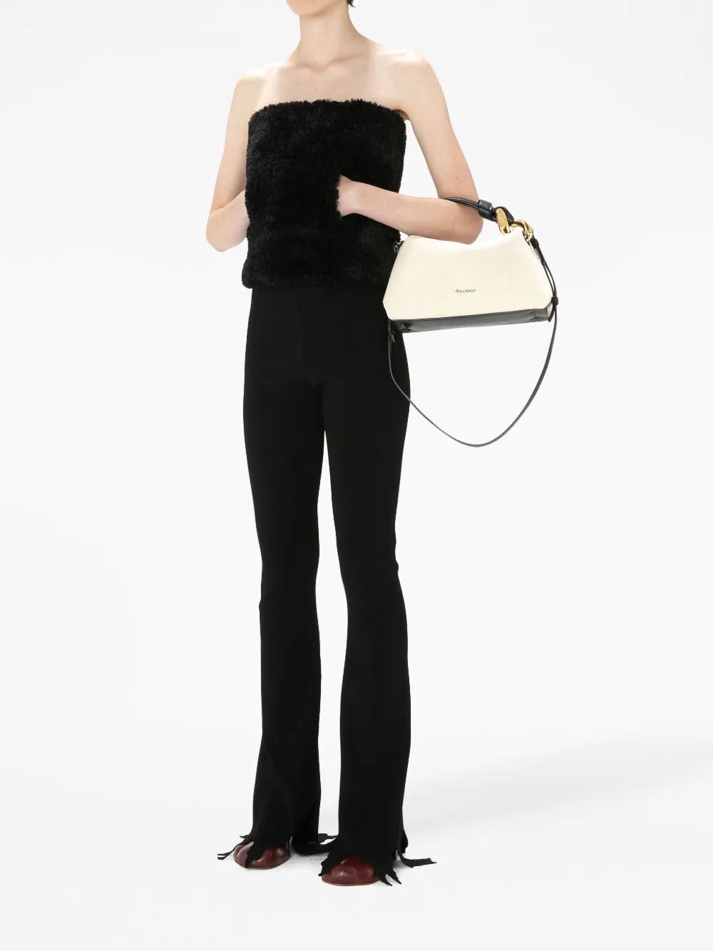 JW ANDERSON Fuzzy Front-pocket Bandeau Top In Black Product Image