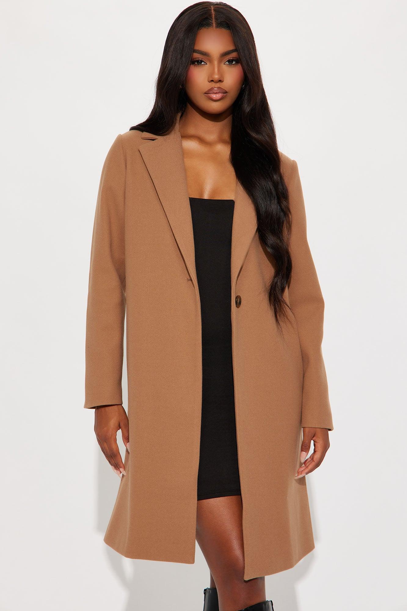 Natalie Wool Coat - Camel Product Image