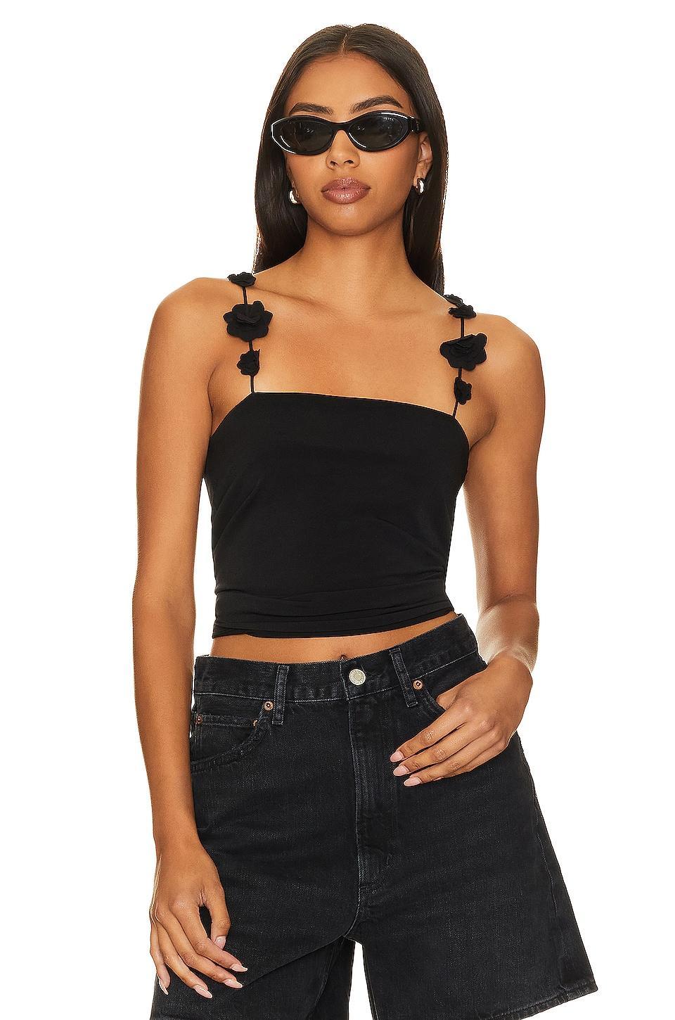 Ballata Top With Flower Straps Musier Paris Product Image