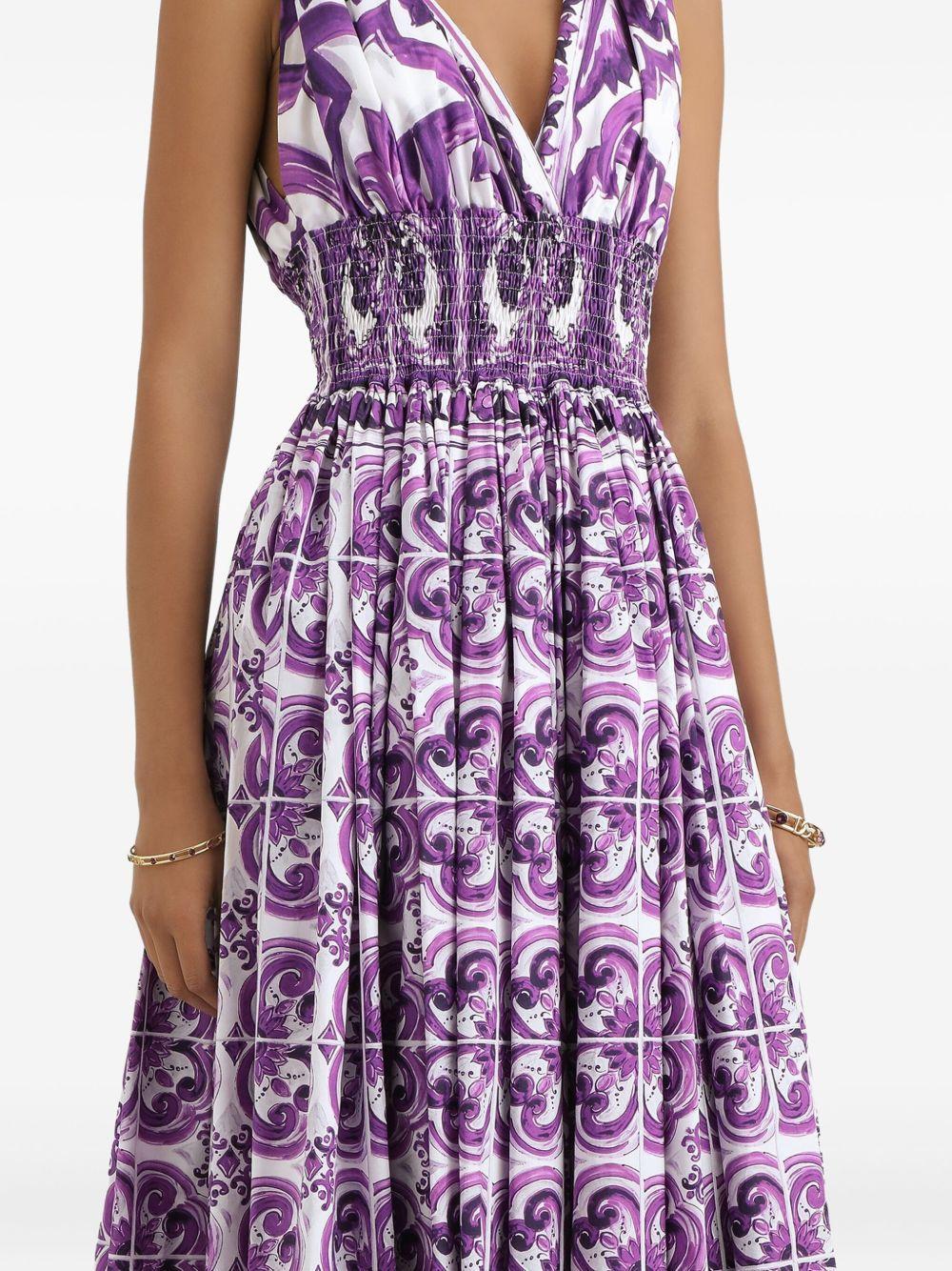 Maiolica-print midi dress Product Image