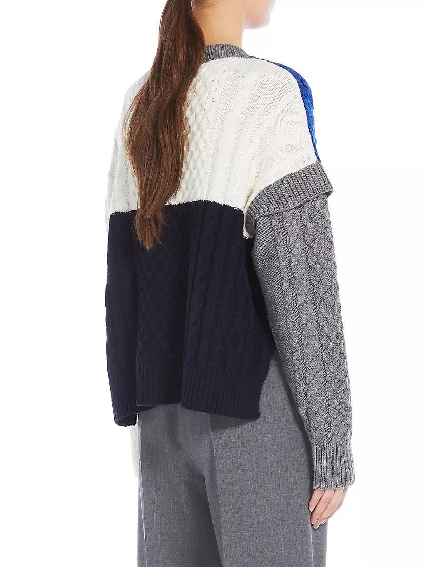Mestre Virgin-Wool Cable-Knit Crewneck Sweater Product Image