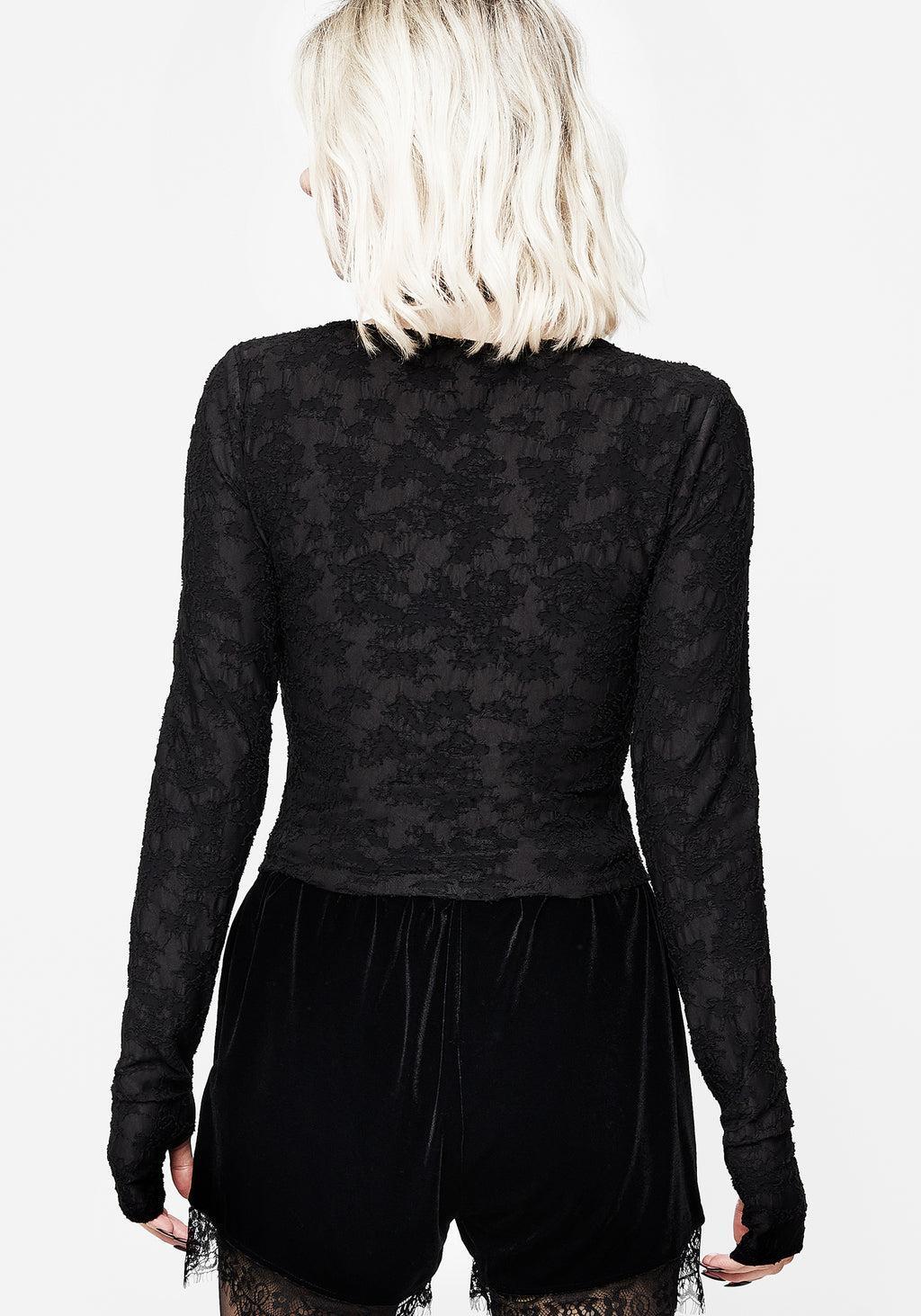 Melica Textured Long Sleeve Top Product Image