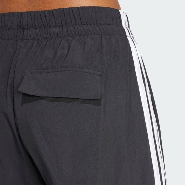adidas Essentials 3-Stripes Lifestyle Woven Parachute Pants Black XL Womens Product Image