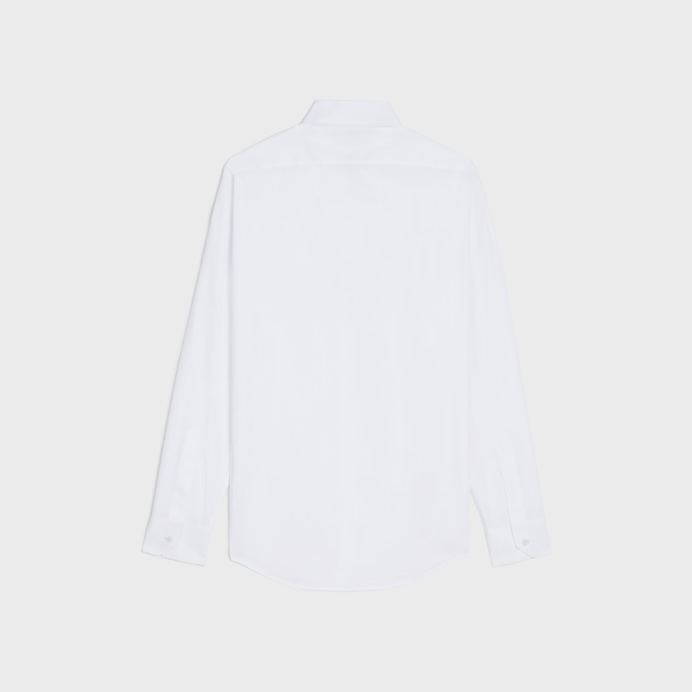 loose shirt with inverted collar in cotton poplin Product Image