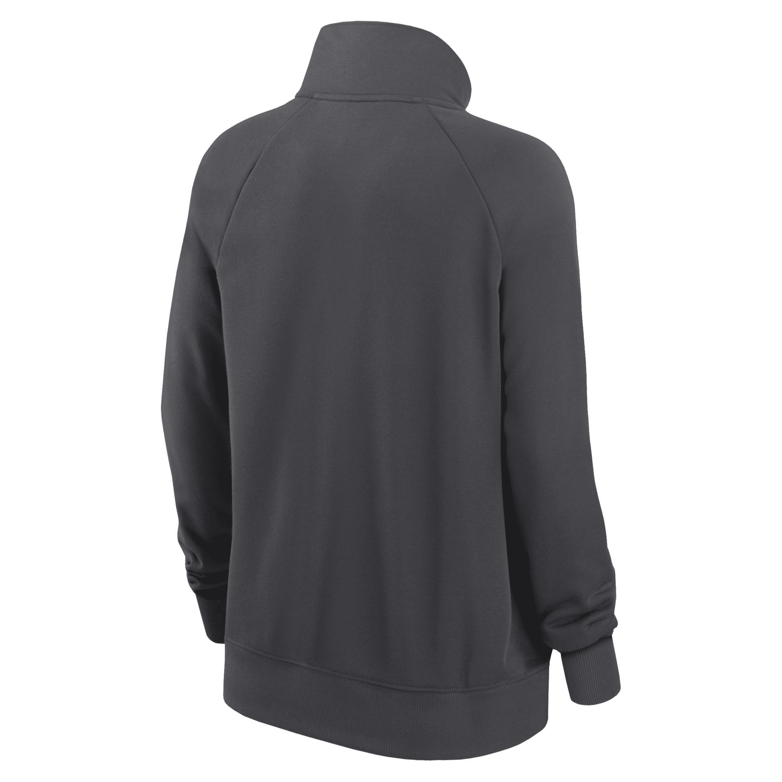 Women's Nike Charcoal Washington Commanders Premium Raglan Performance Half-Zip Sweatshirt, Size: 2XL, Wft Charco Product Image