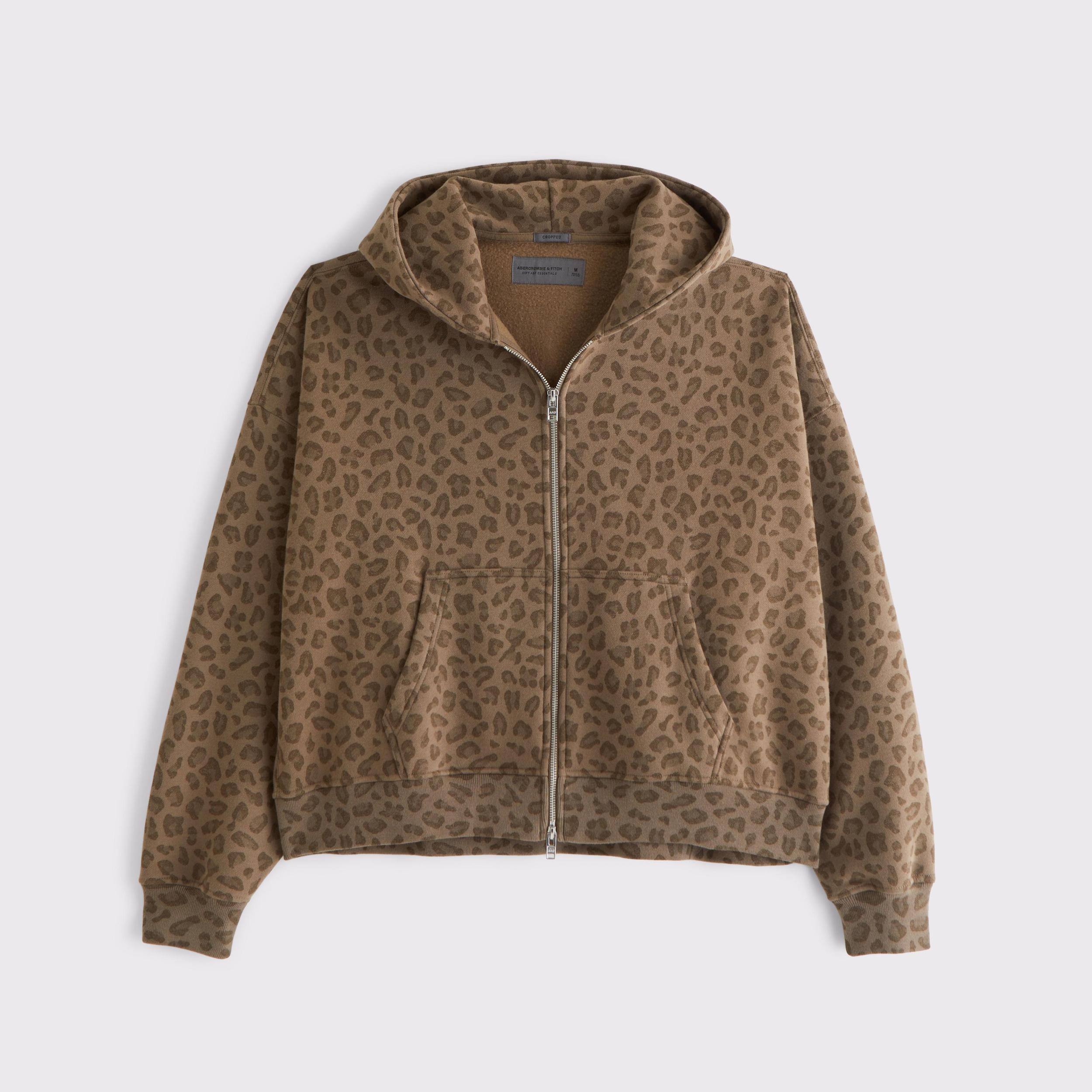 Cropped Essential Full-Zip Hoodie Product Image