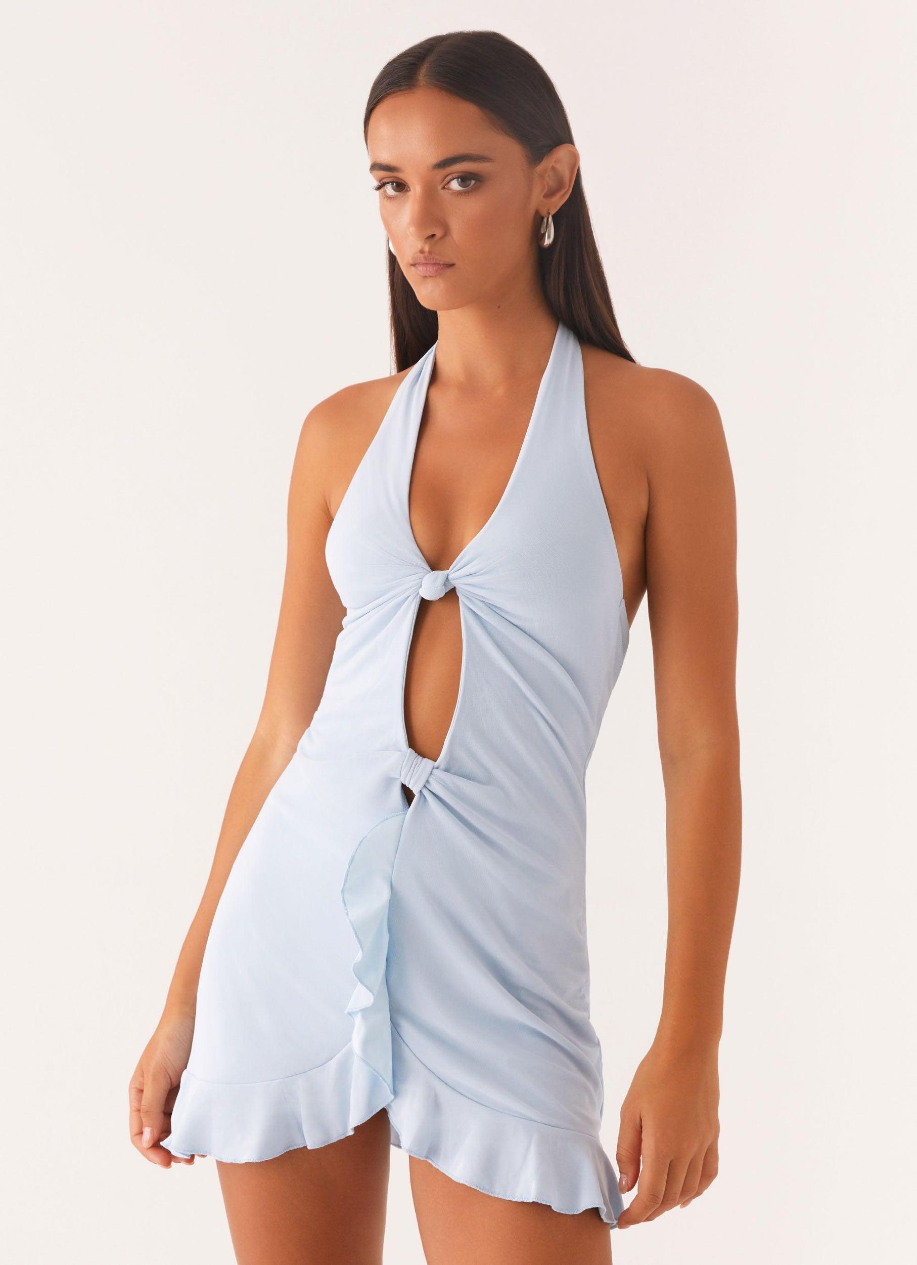 Colette Mini Dress - Pastel Blue Product Image