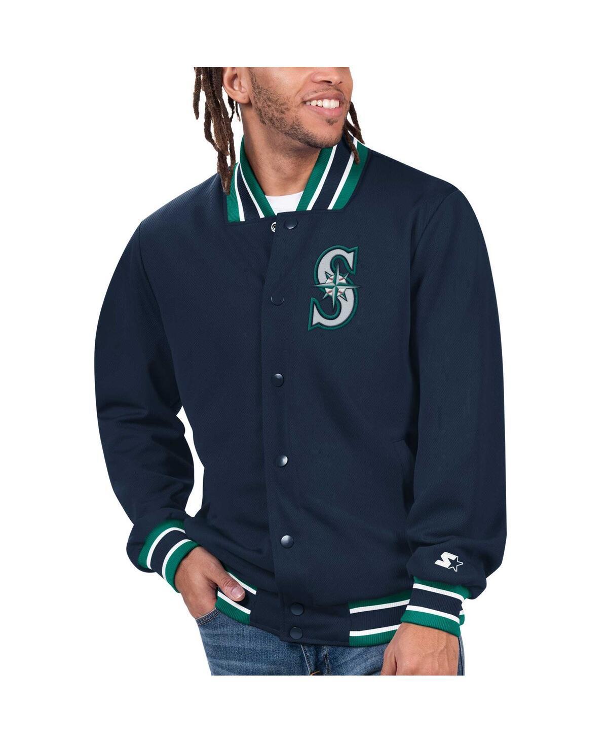 Men's Starter Royal Houston Astros Secret Weapon Satin Full-Snap Jacket, Size: XL, Blue Product Image