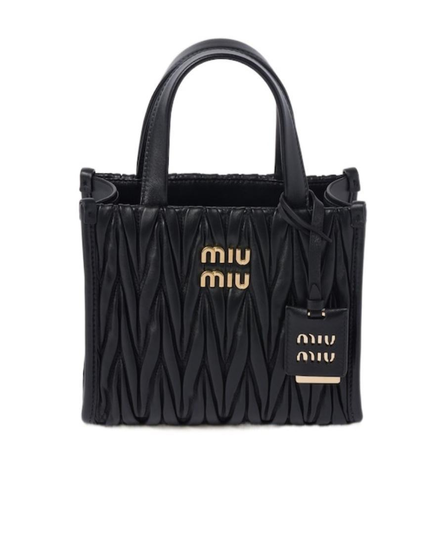 MIU MIU Black Quilted Nappa Leather Bag Women Product Image