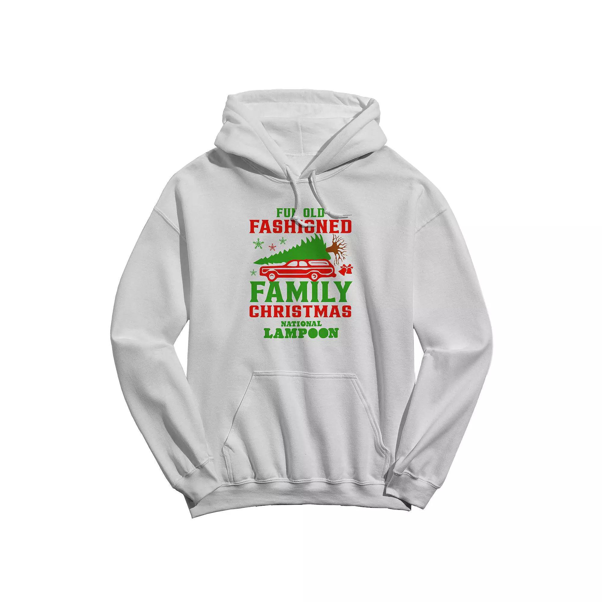 Men's Fun Old Fashioned Family National Lampoon's Christmas Vacation Graphic Hoodie, Size: Medium, White Product Image