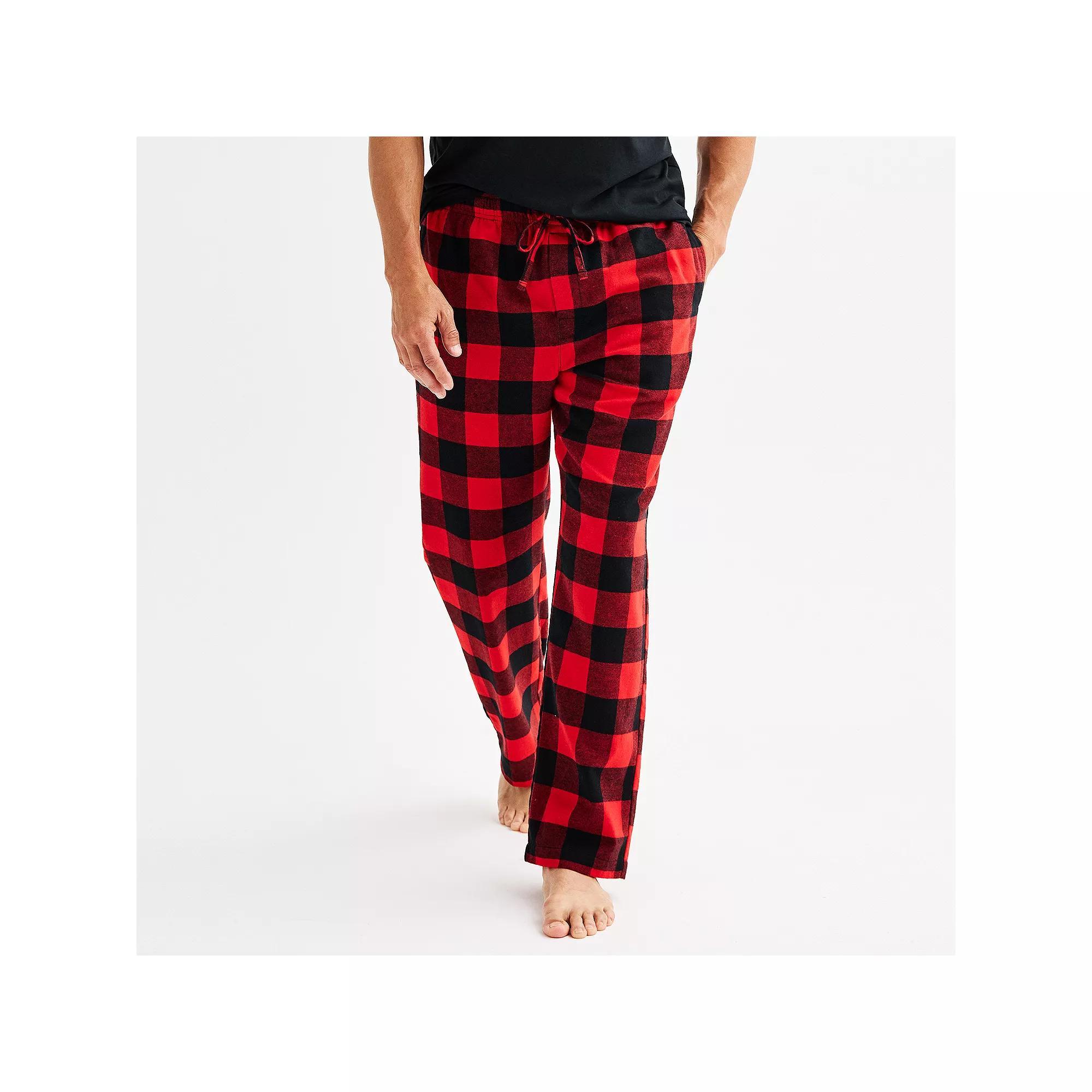 Mens Sonoma Goods For Life Flannel Drawstring Pajama Pants Product Image