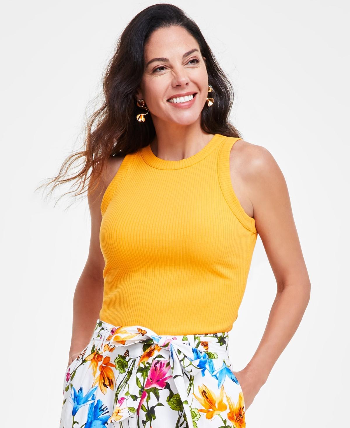 I.n.c. International Concepts Womens Ribbed Crewneck Tank, Created for Macys Product Image