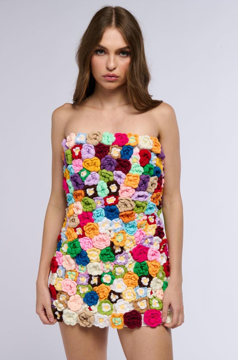 YA I'M CUTE FLORAL MINI DRESS Product Image