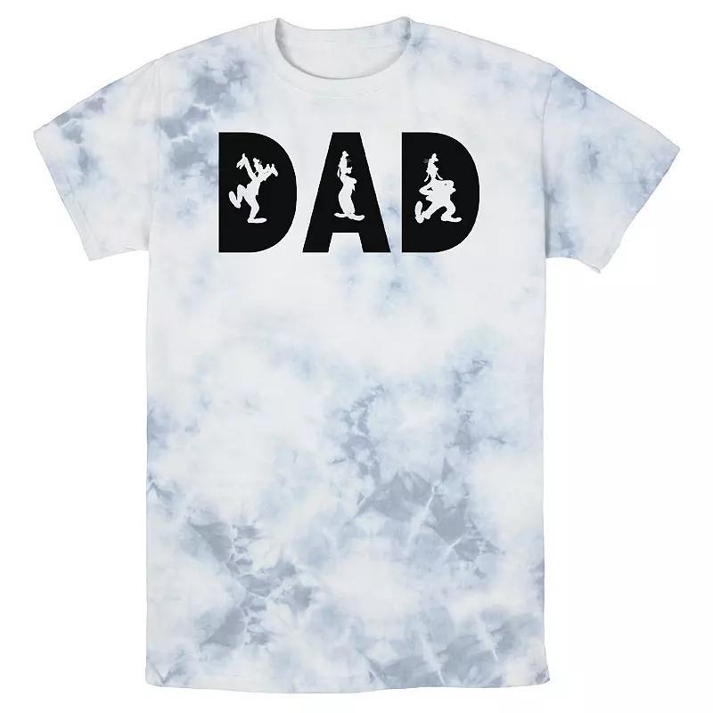 Men's Disney Mickey & Friends Father's Day Dad Goofy Silhouettes Wash Tee, Size: XL, White Blue Product Image