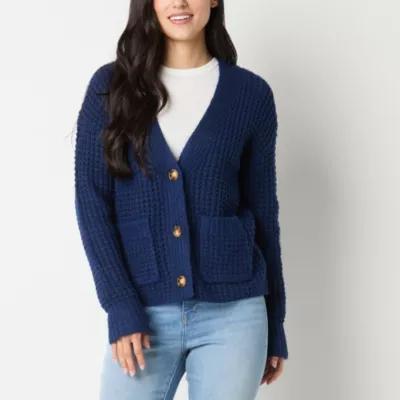a.n.a Womens V Neck Long Sleeve Button Cardigan Product Image