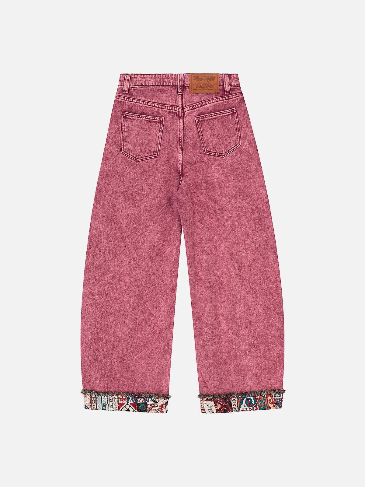 Aelfric Eden Patchwork Super Baggy Barrel Jeans Product Image