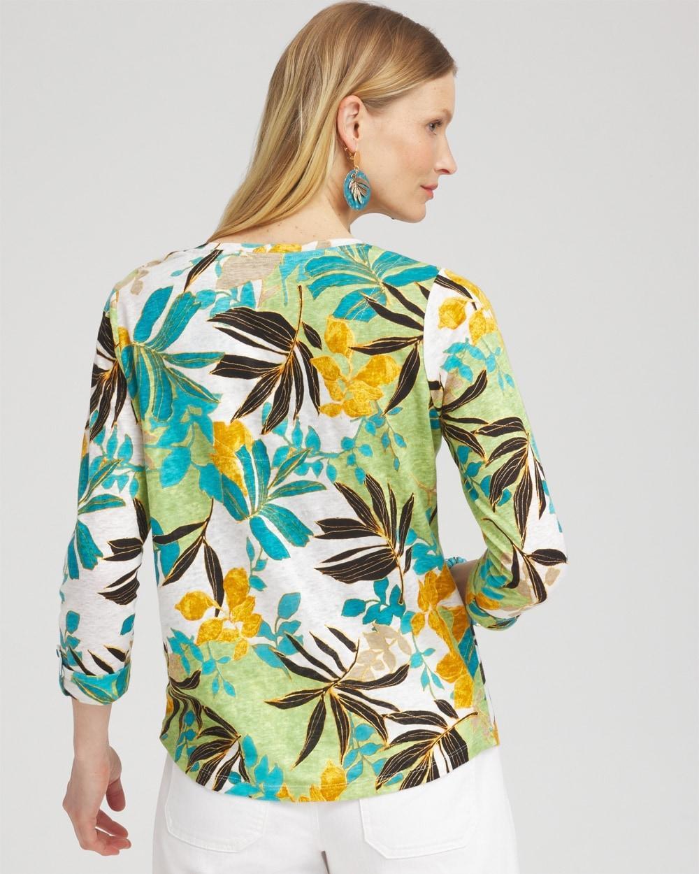 Linen Warm Palms 3/4 Sleeve Tee Product Image