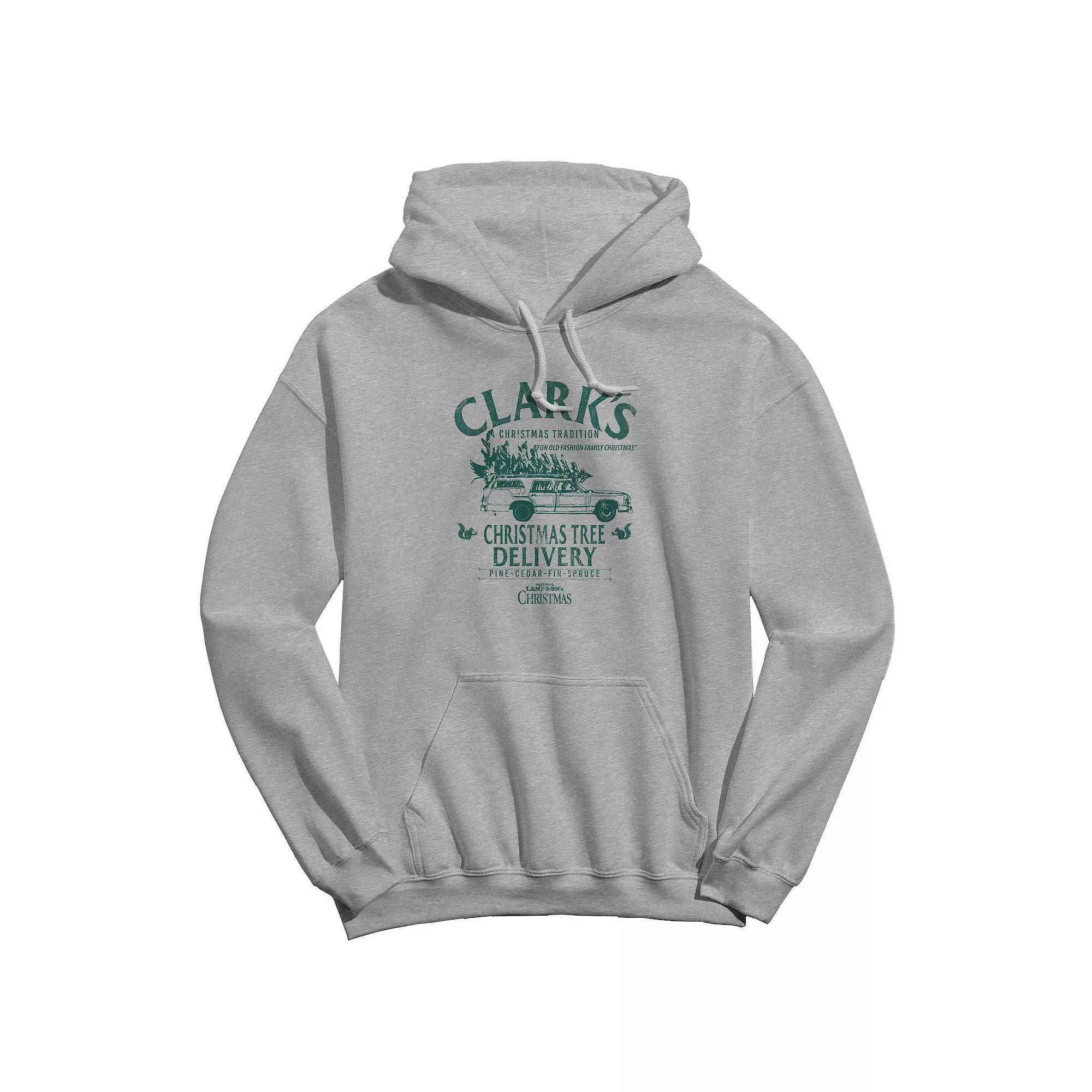 Men's Clarks Christmas Tree Delivery National Lampoon's Christmas Vacation Graphic Hoodie, Size: Medium, Sport Gray Product Image