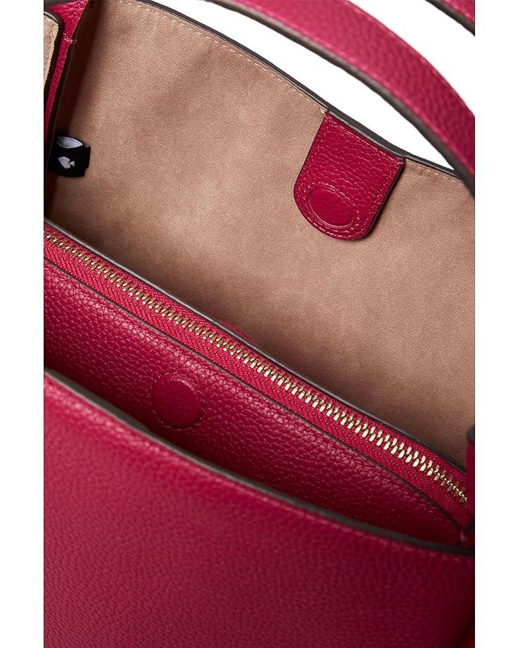 Knott Croc Embossed Leather Medium Crossbody Tote Product Image