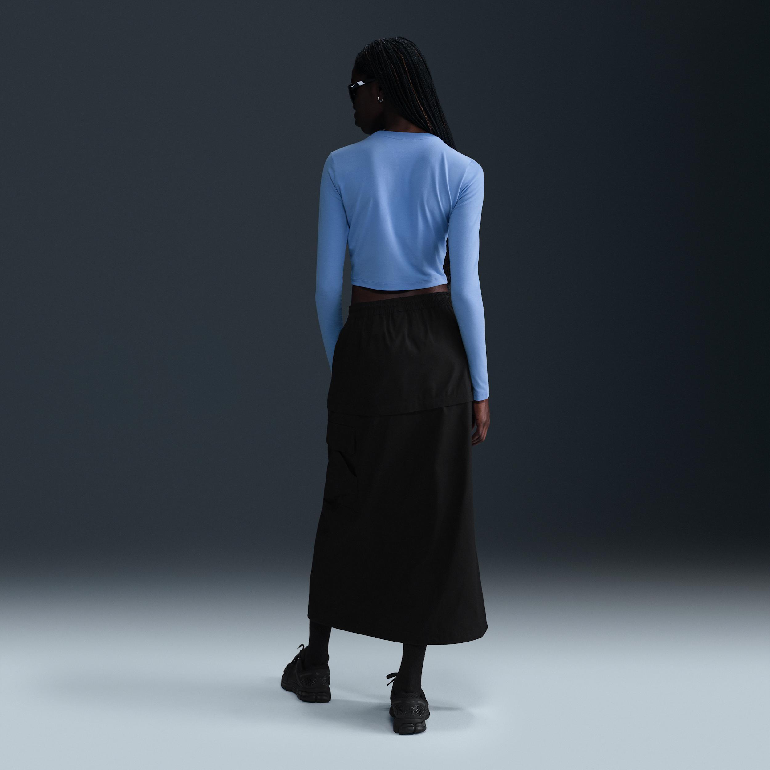 Women's Nike Sportswear Chill Knit Slim Long-Sleeve Cropped Top Product Image