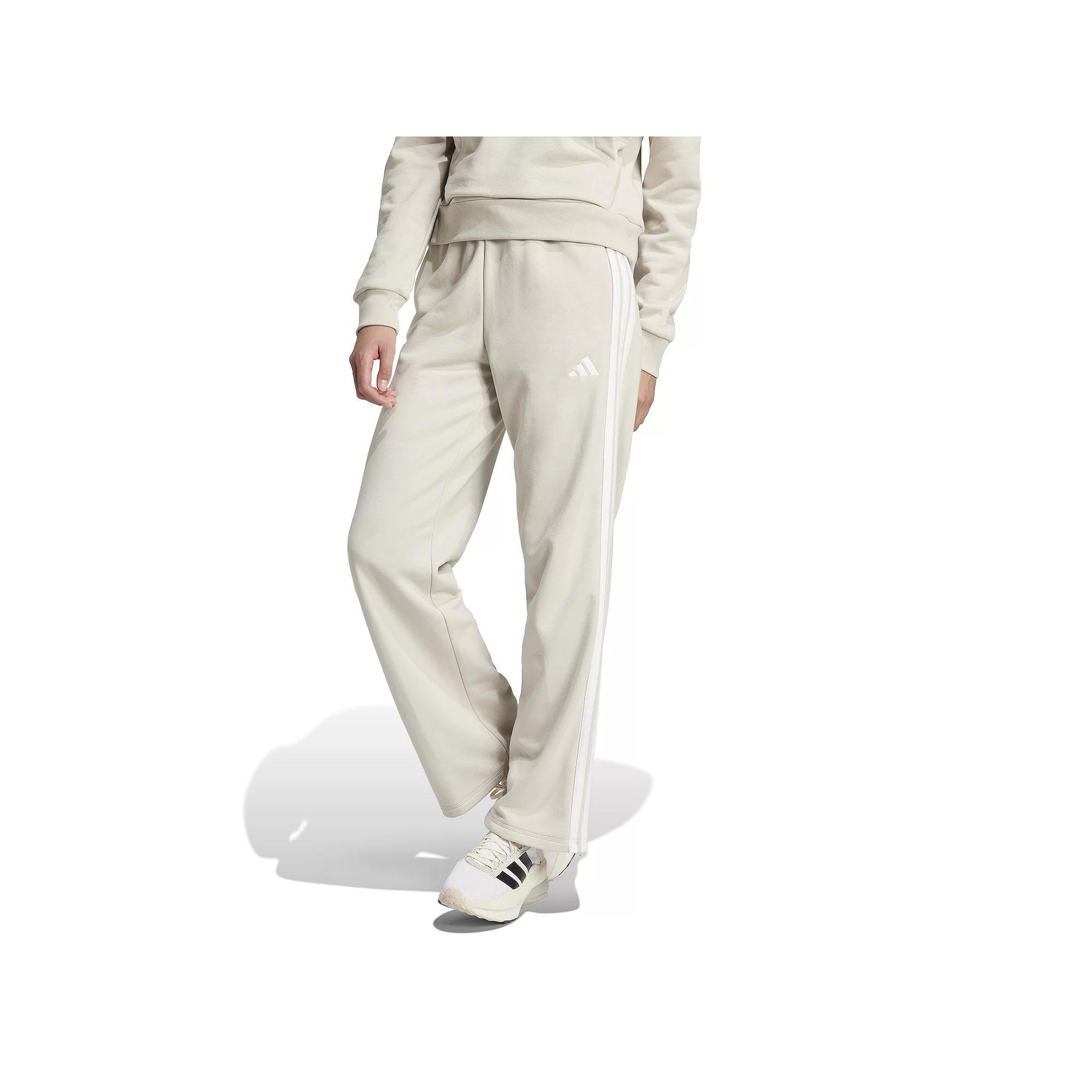 Women's adidas Essentials Small Logo Fleece Pants, Size: XL, Wonder Alumina White Product Image