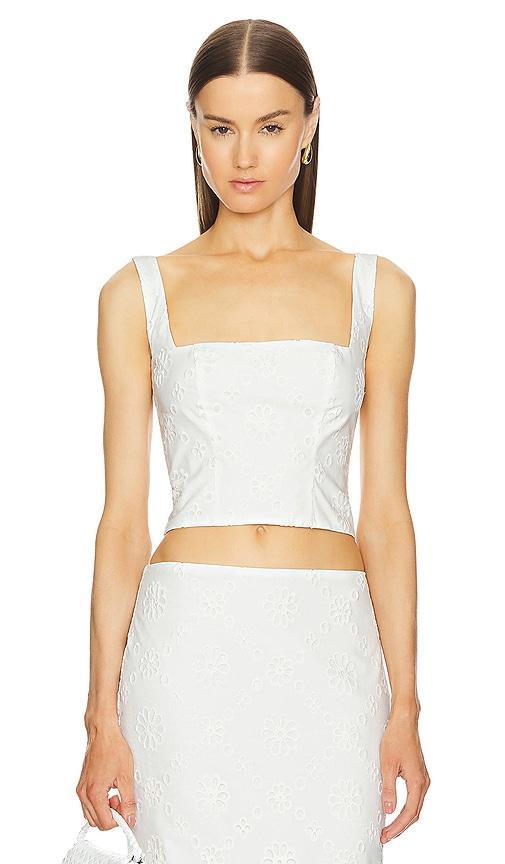 Eyelet Corset Top Helsa Product Image