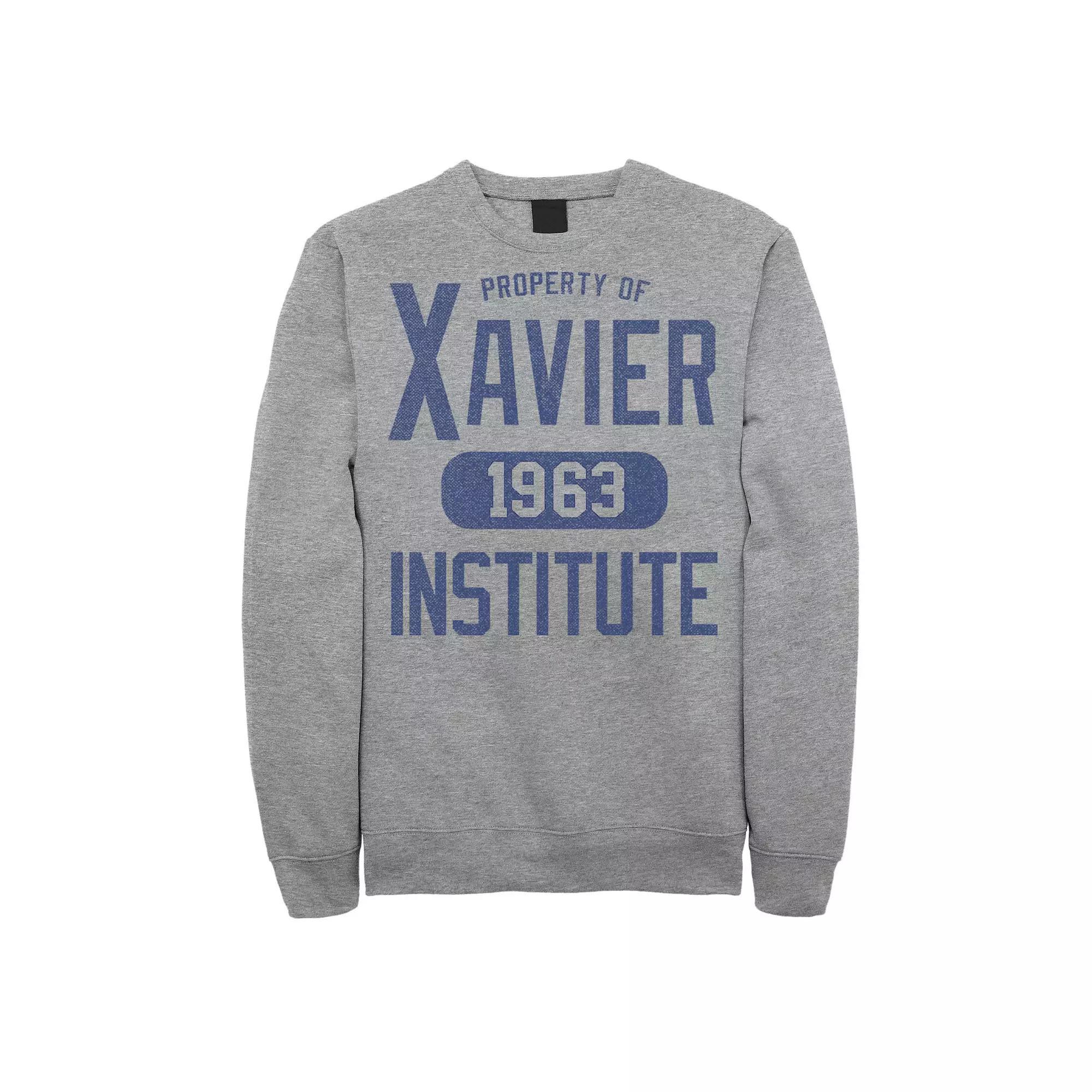 Men's Marvel X-Men Xavier Institute 1963 Campus Property Sweatshirt, Size: Small, Athletic Grey Product Image