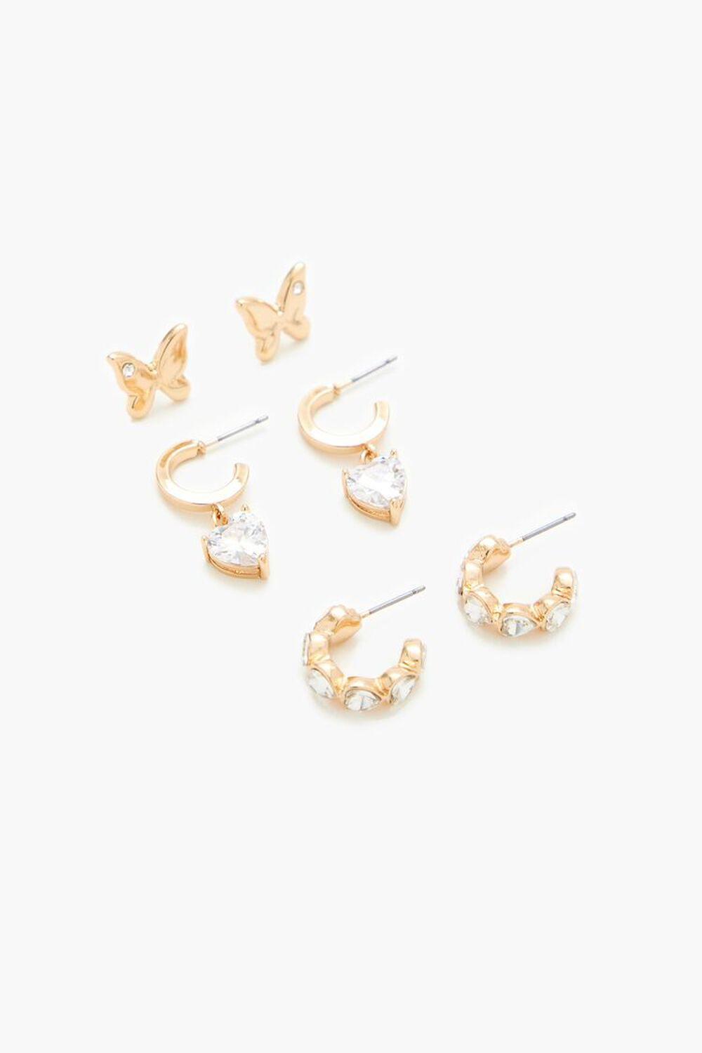 Butterfly Stud & Hoop Earring Set | Forever 21 Product Image