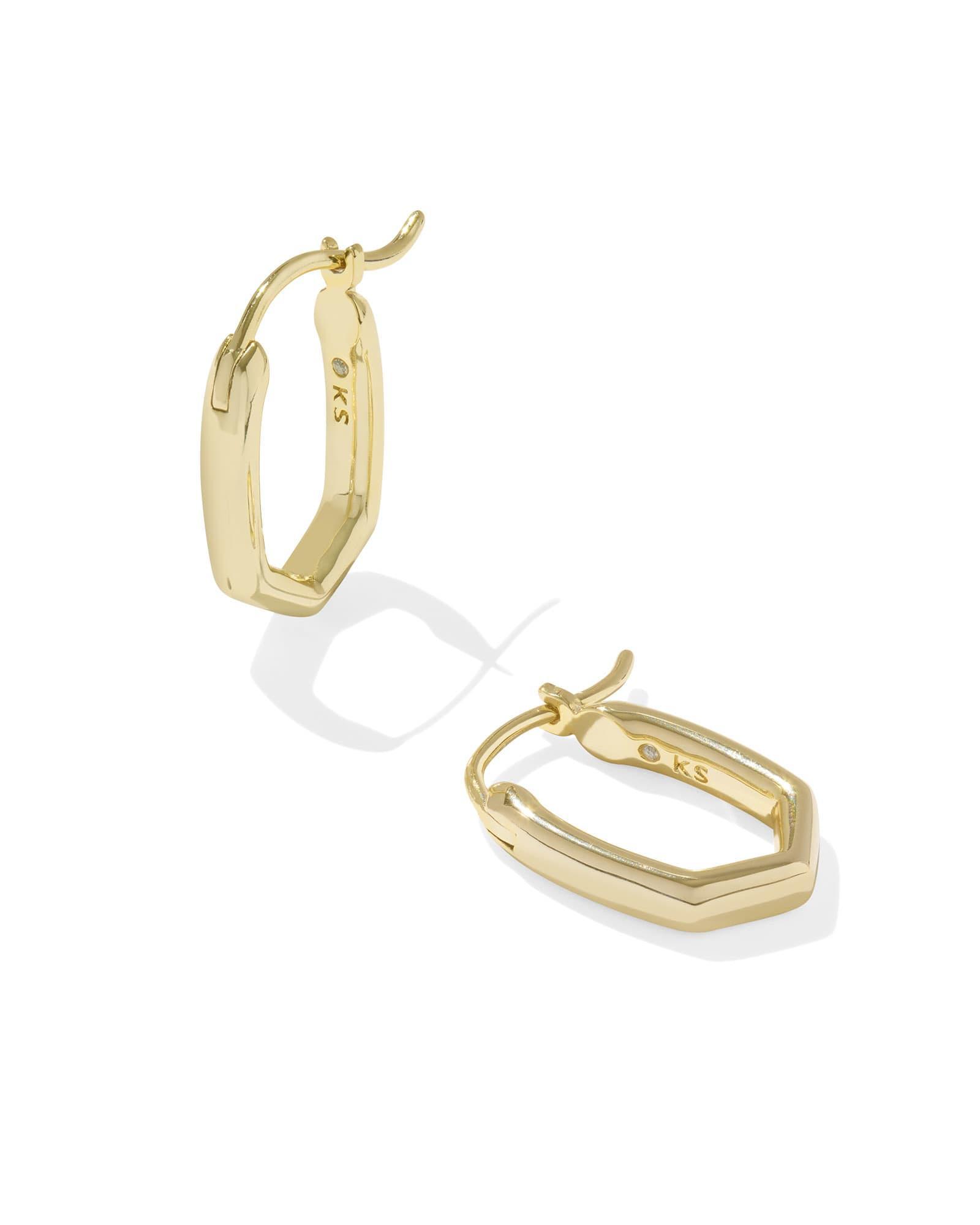 Mini Elisa and Abbie Gold Huggie Earrings Product Image