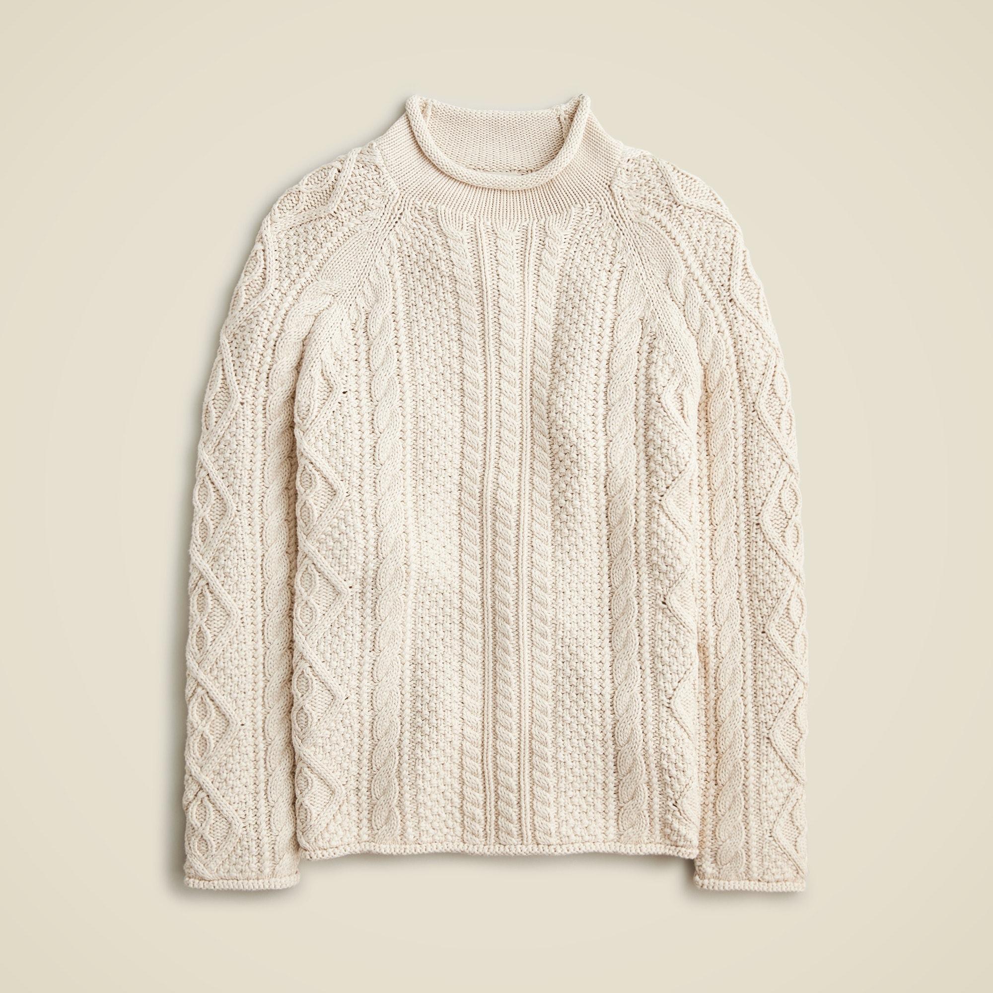 Cotton cable-knit Rollneck™ sweater Product Image