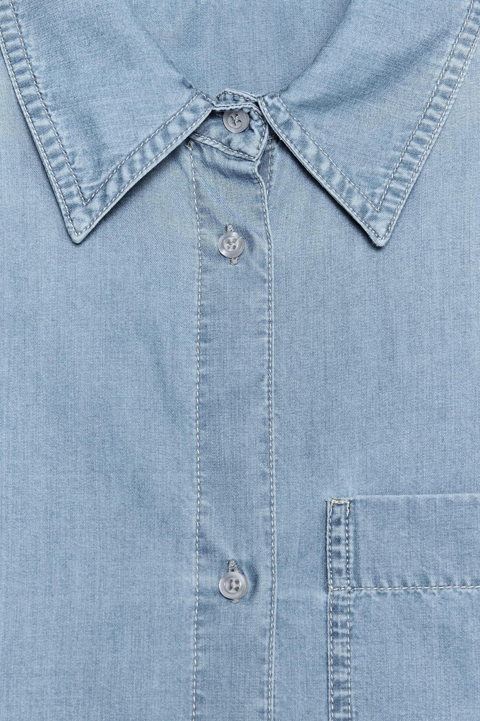 TRF CROP DENIM SHIRT Product Image