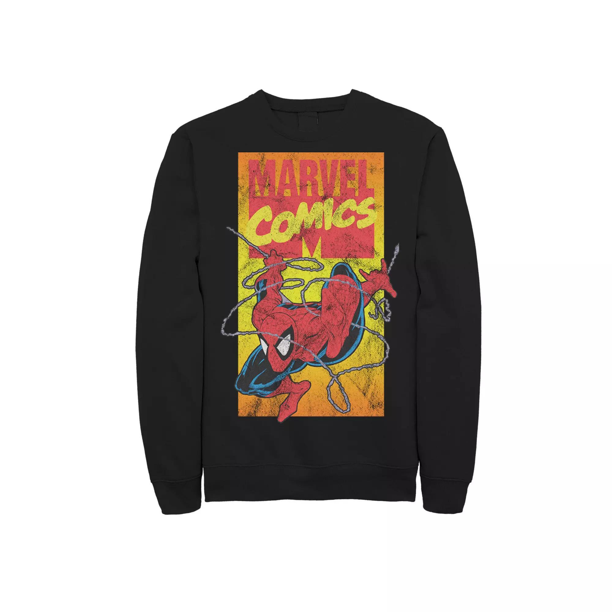 Mens Marvel Comics Spider-Man Action Shot Sweatshirt Product Image