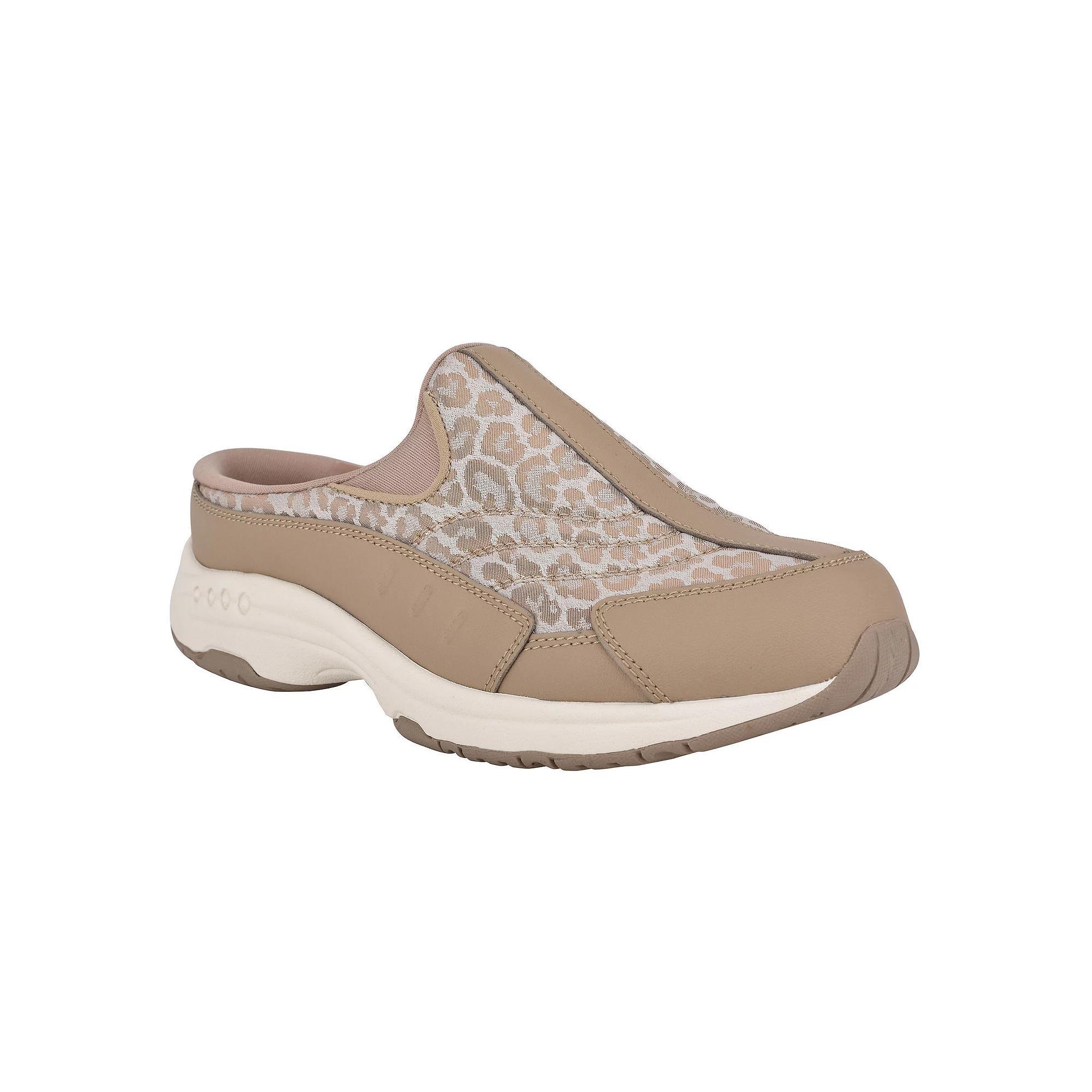 Easy Spirit Traveltime Womens Fashion Mules Brown Leopard Product Image