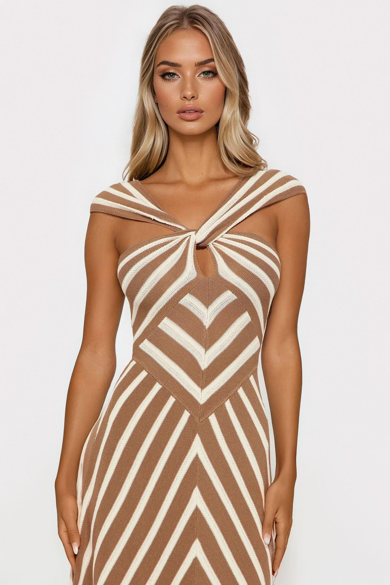 Sahara Maxi Dress - Mocha/combo Product Image