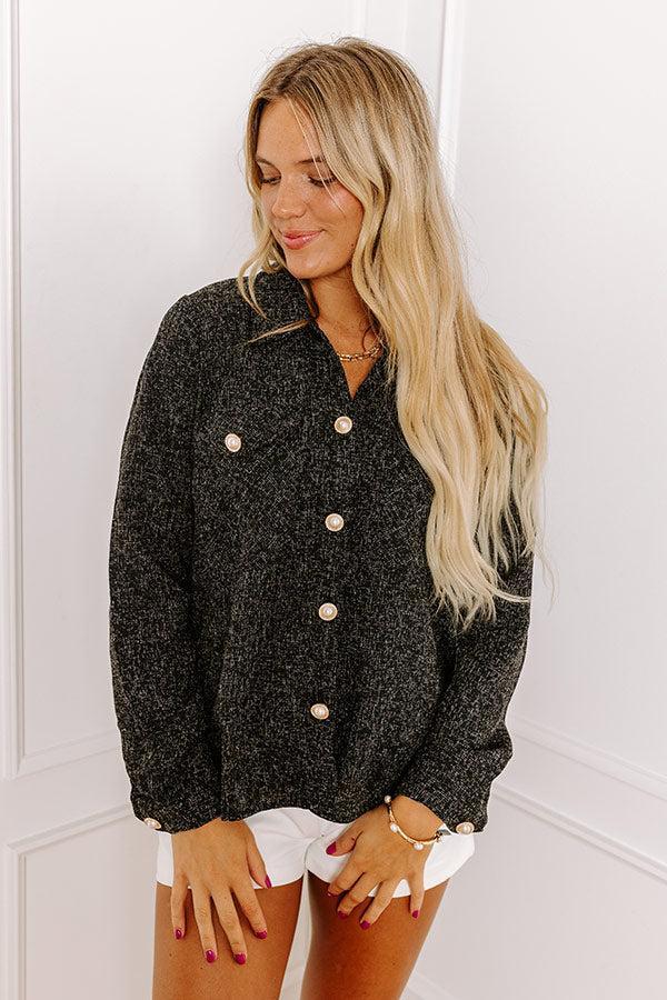 Fashion Diary Tweed Knit Button Up Product Image