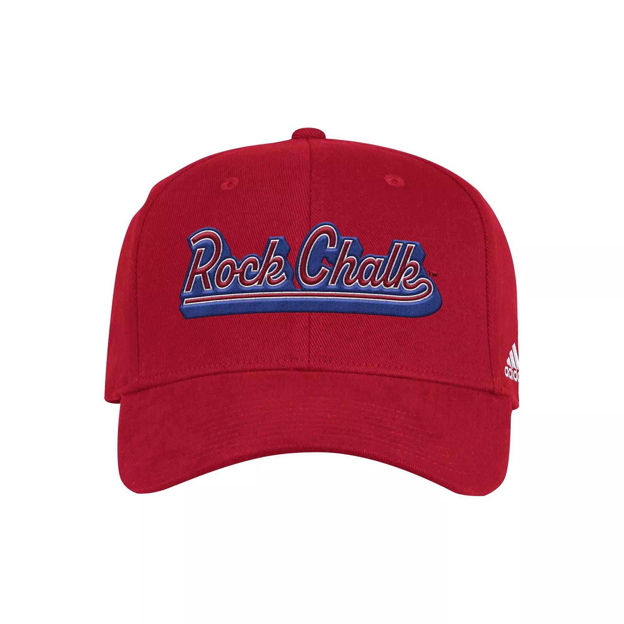 Men's adidas Red Kansas Jayhawks Chant Flex Hat, Size: Medium/Large Product Image