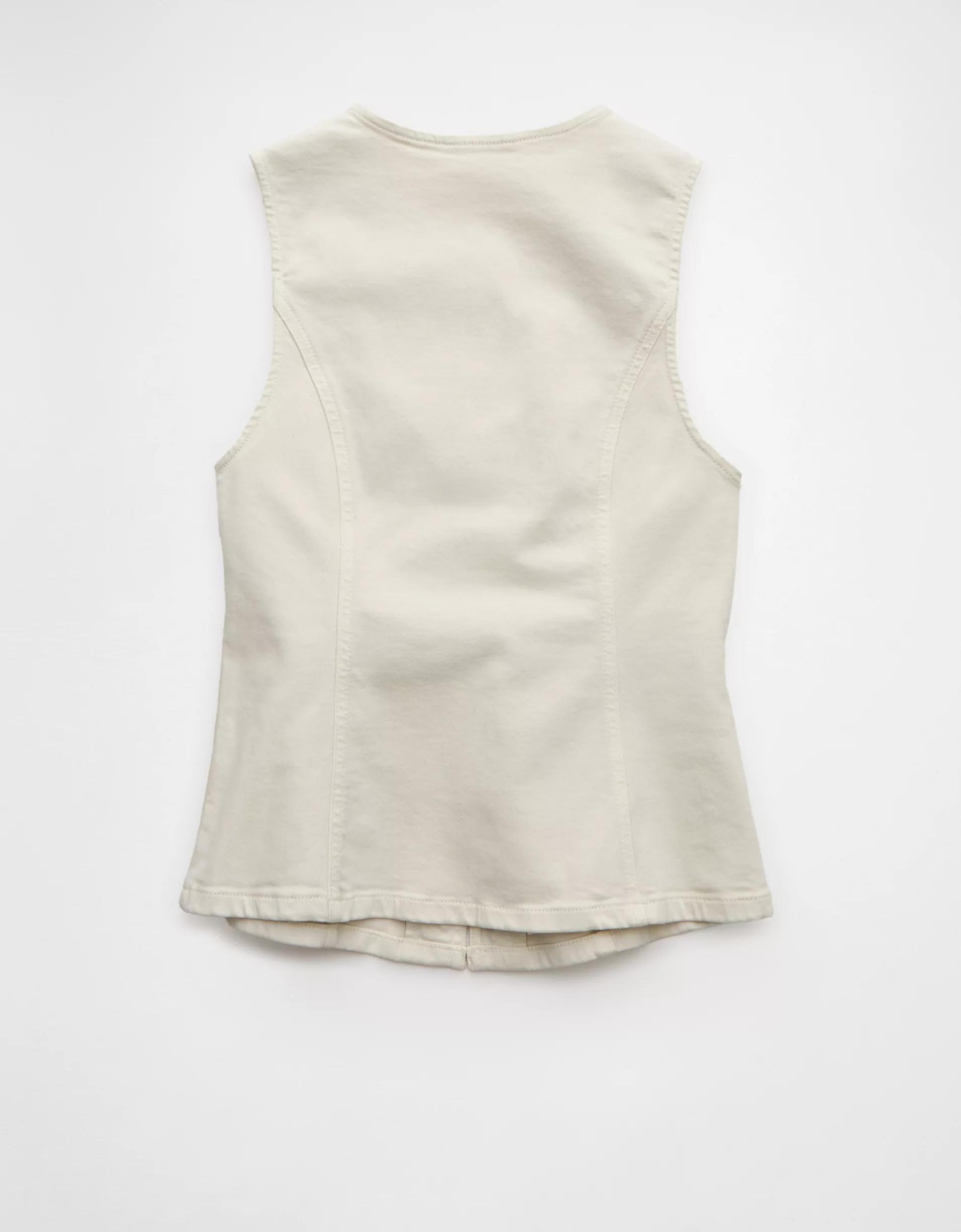AE Crew Neck Button-Up Vest Product Image