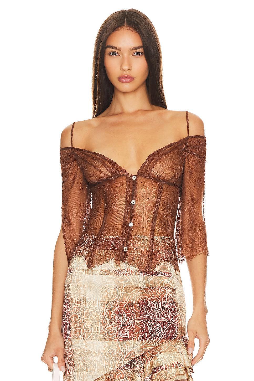 Lace Off Shoulder Top Kim Shui Product Image