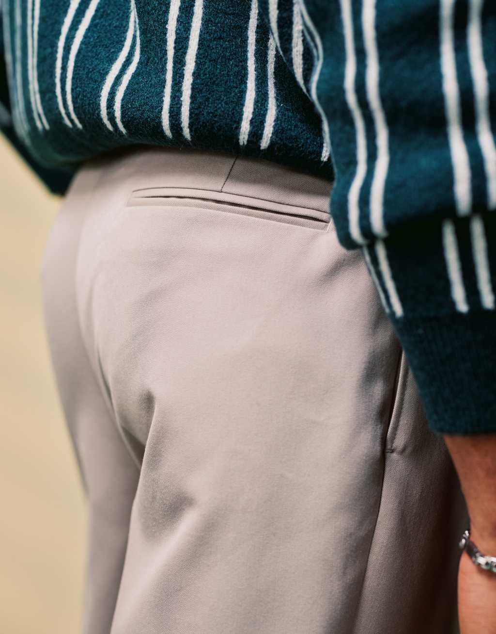 ASOS DESIGN smart wide leg pants with double pleats in stone | ASOS Product Image