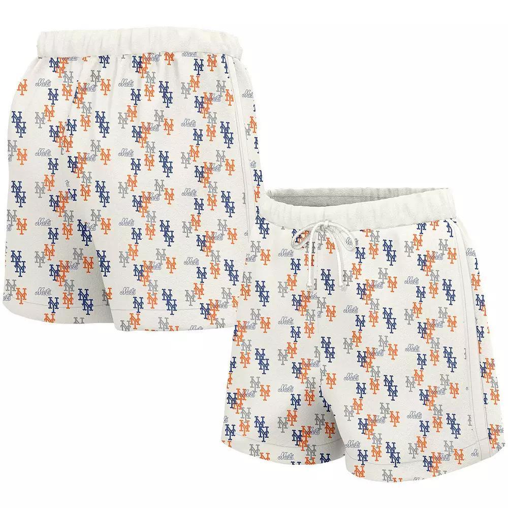Women's Lusso  White New York Mets Marge Shorts, Size: XL Product Image